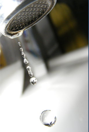 Home page Main image, dripping tap
